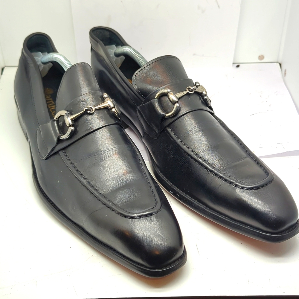 Carucci Black Leather Loafers